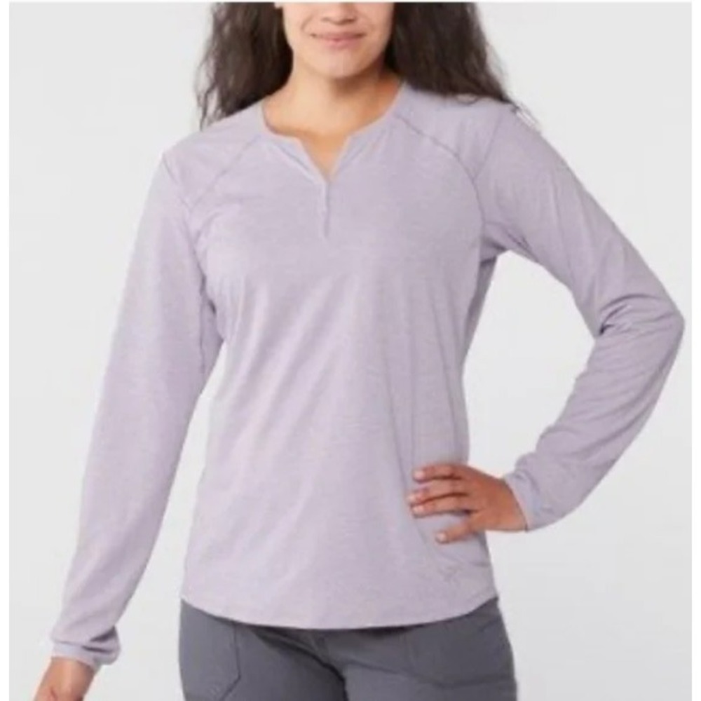 Arc'Teryx Kadem LS Henley Performance UPF 50+ Purple Pullover Long Sleeve Top XS